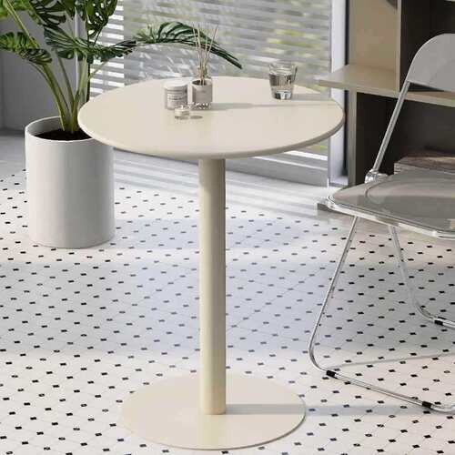 A6L阳台休闲小圆桌小茶几中古小边几奶油风小桌子奶茶店咖啡桌洽