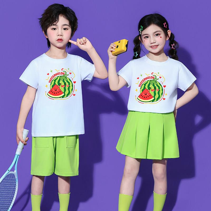 六一儿童大西瓜演出服幼儿水果王国吃西瓜舞蹈纱纱裙合唱表演服装