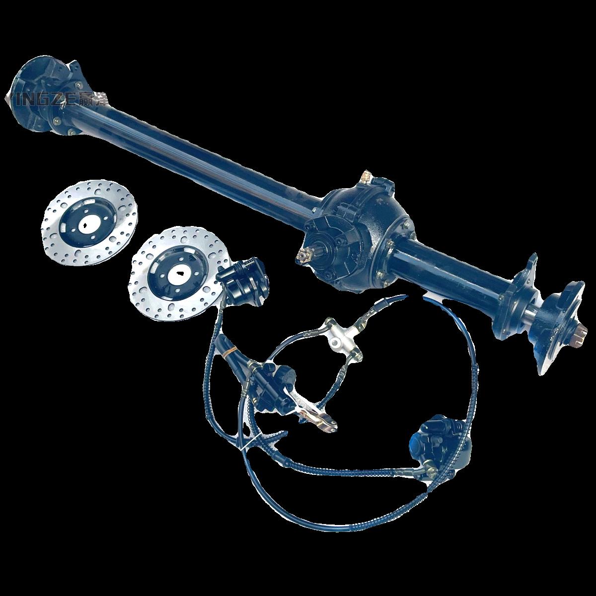 DIY改装四轮钢管车沙滩车卡丁车配件轴传动差速后桥芽包一米03长