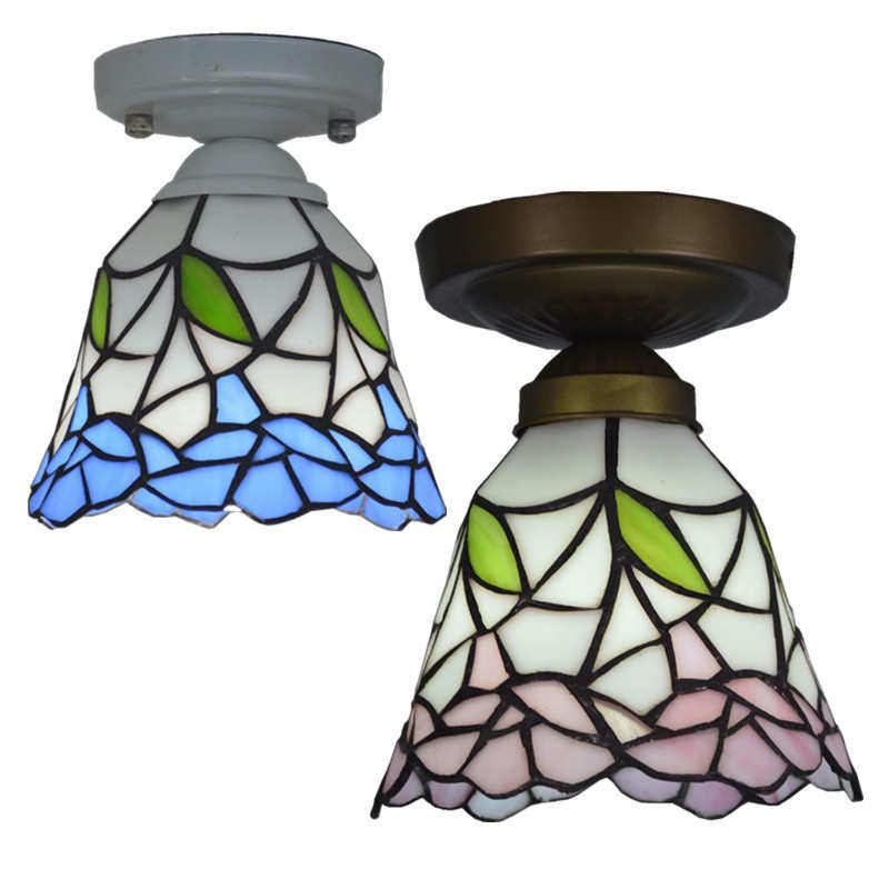 创意灯饰田园时尚玻璃灯简居家阳台走廊过道灯楼梯玄关吸顶灯,家装灯饰光源,智能吸顶灯,淘宝优惠券,粉丝福利购,淘宝优惠卷