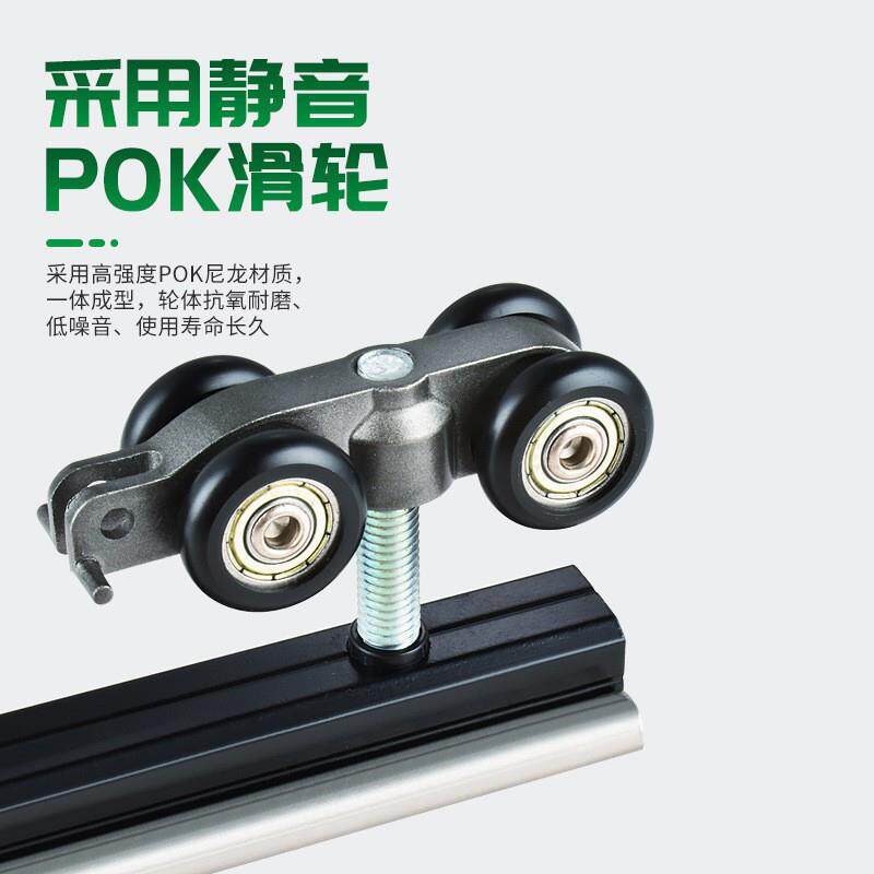 2+1联动门缓冲吊轮三联动二联动铝框推拉门吊轨道静音吊滑轮配件