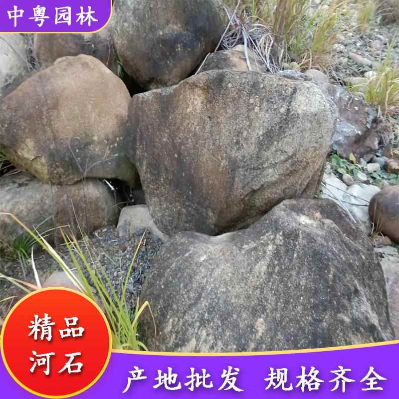 河景河道鹅卵石大型河石园石林观石自然河河石02石然水冲景石溪天