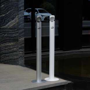 不锈钢烟灰桶落地烟灰柱立式灭烟头垃圾桶烟蒂收集烟灰户外灭烟柱