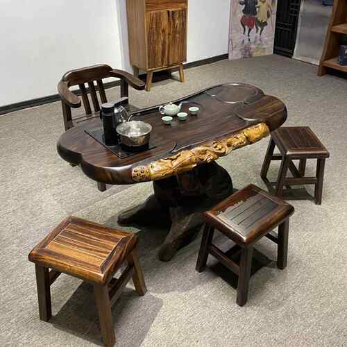 根雕茶几茶金楠整体树根木实木茶台原木功夫茶丝NVM具木雕艺茶桌