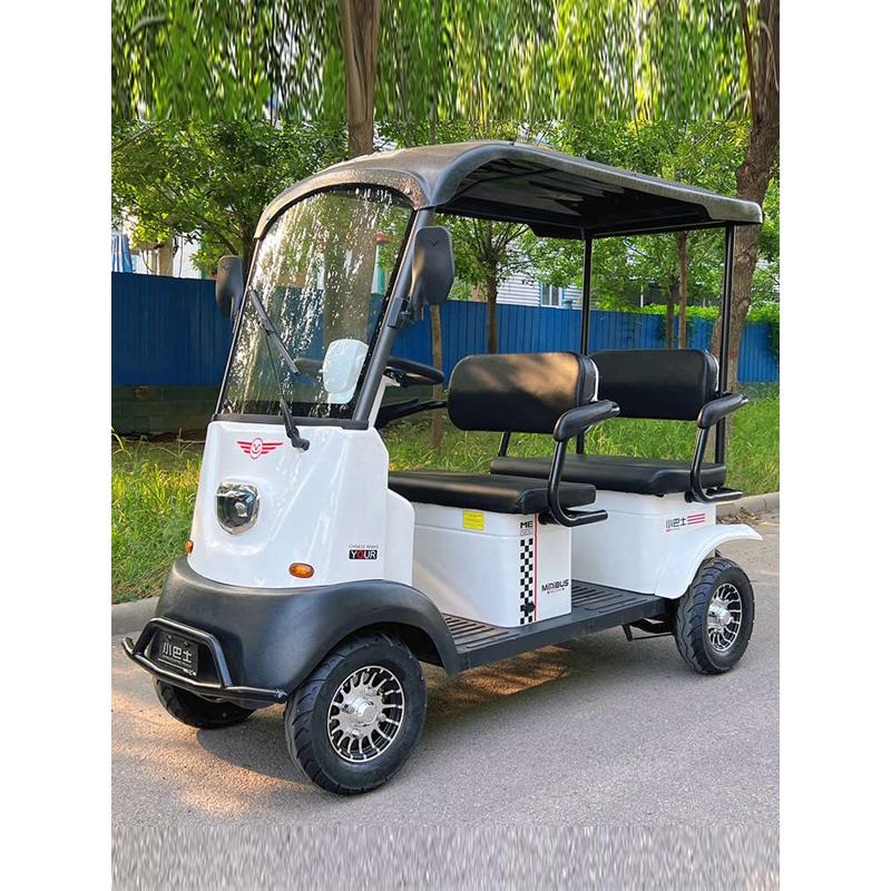 小巴士X3老年电动四轮车家用带棚老人代步电瓶车四轮电动车接孩子