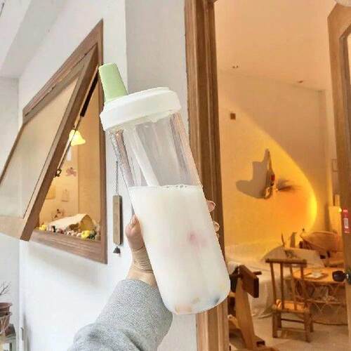 Simple Straw Cup Large-capacity Plastic Kettle Straigh