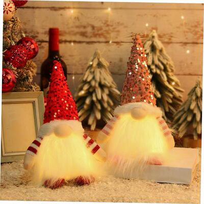 christmas decoration tree Glowing doll with faceless doll