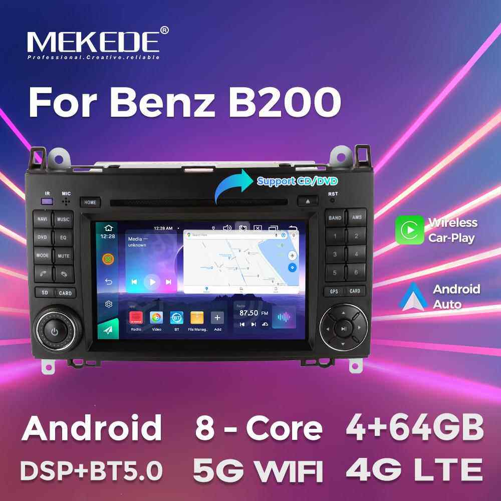 适用奔驰B200 7寸带DVD按键双din安卓大屏中控导航蓝牙Carplay