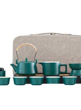 户外便捷式旅行功夫茶具套装陶瓷快客杯泡茶壶活动礼品批发印logo