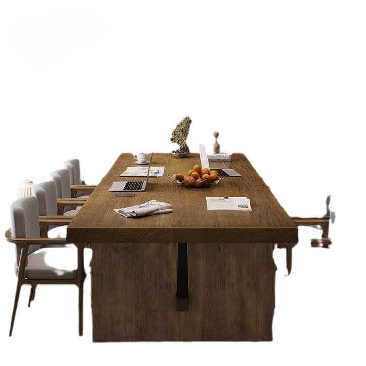 实木会议长桌美式工业风桌椅组合大桌子工作台loft办公室洽谈培训,住宅家具,家用茶台/茶桌,淘宝优惠券,粉丝福利购,淘宝优惠卷