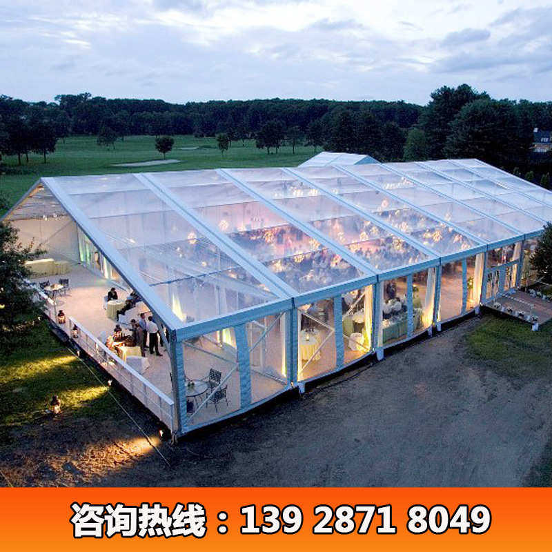欧式婚礼篷房 500人婚庆帐篷铝合金户外活动蓬房挡雨抗风透明大棚