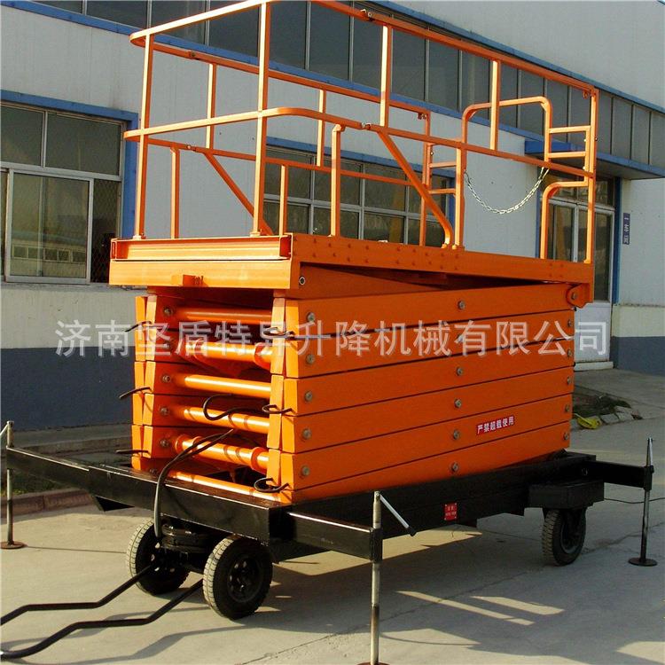 厂家10米移动液压升降机 剪叉式升降平台 小型空作业车