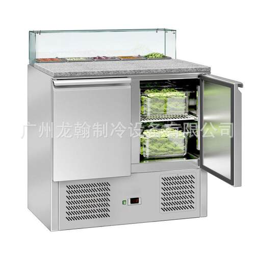 欧款不锈钢披萨柜冷藏操作台撒料三文治沙拉柜风冷无霜商用设备