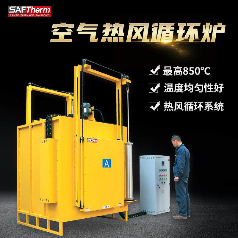 双门空气热风循环炉850℃高温内循环风扇工业烘箱金属模具退火