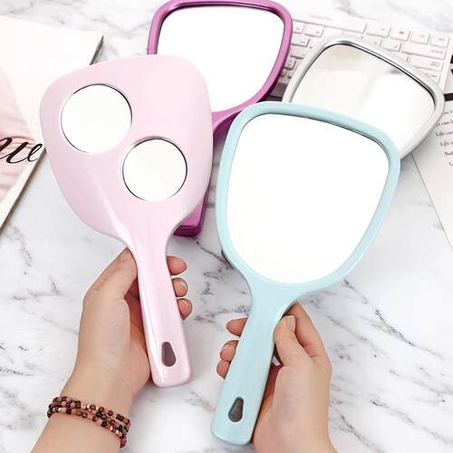Compact Portable Makeup Mirror - Dual-Sided Mini Handheld Mi