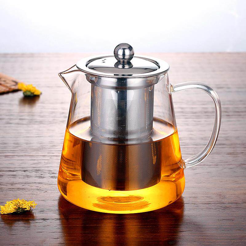 玻璃泡茶壶茶水分离加厚耐热玻璃花茶壶不锈钢过滤用茶壶茶具套装