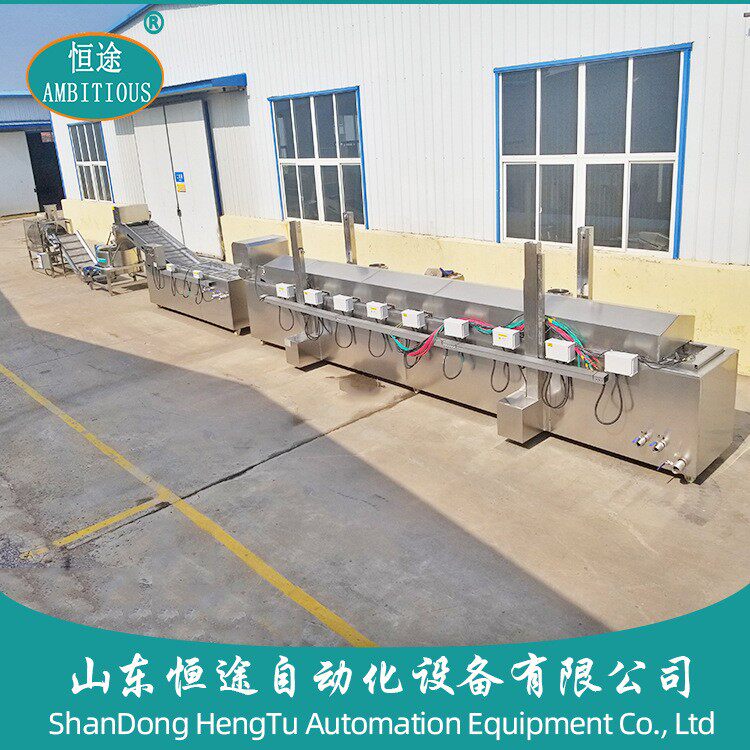 全自动连续式油炸设备方便面生产线鸡米花膨化食品油炸机高效量产