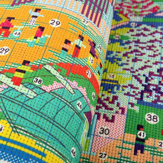 青飞字准印清明上河花图十绣22米6米超长全ZED精景图全卷名画