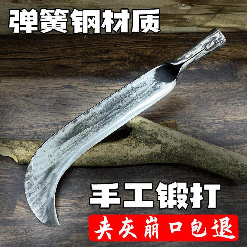 纯手工锻打农用砍柴刀砍树刀弹簧钢砍竹刀老式锰钢贵州重型坎柴刀