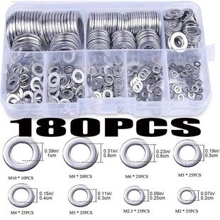 Stainless Assortment Steel Washers Screws 180PCS For Washer