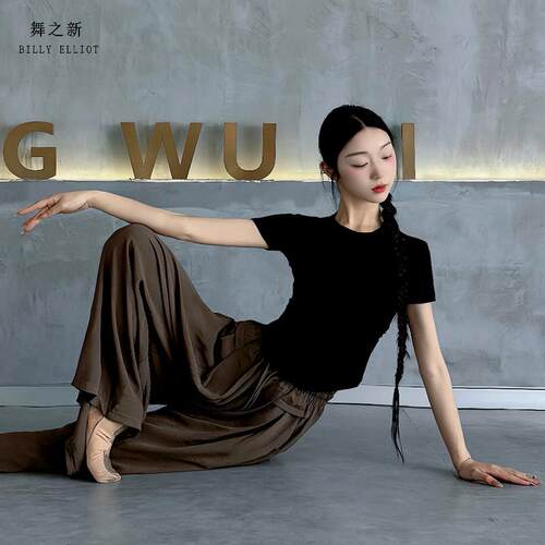 黑色舞蹈上衣2026新款中国舞练功服夏季时尚形体古典舞现代舞短袖