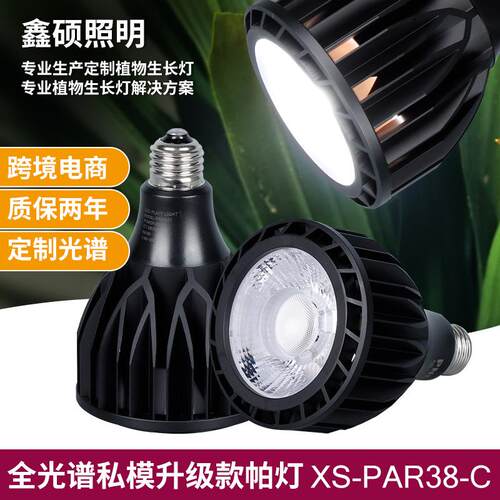 植物补光灯PAR38私模全光谱家居绿植上色灯块根蕨类植物灯
