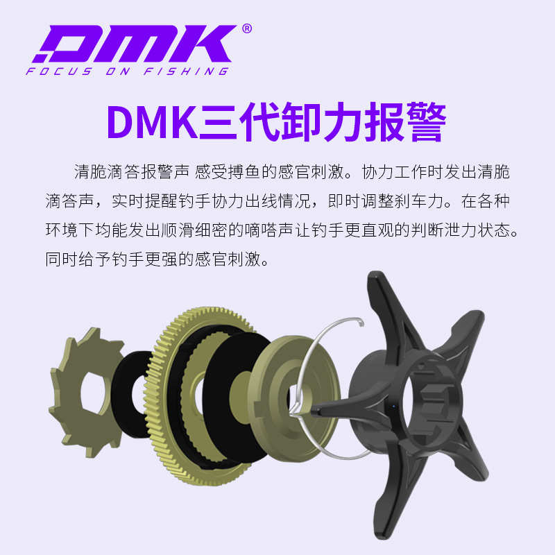德米克青霜星锐plus水滴轮微物远投dc智能电子带骚音卸力路亚渔轮