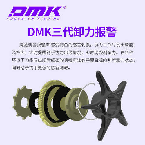 德米克青霜星锐plus水滴轮微物远投dc智能电子带骚音卸力路亚渔轮