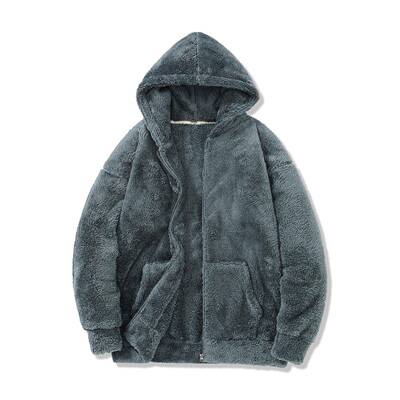 Two-Piece Set Multicolor Fleece Hooded Jacket Stylish