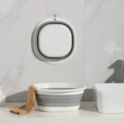 Plastic Folding Basin Portable Wash Basin Home Laundry Tub B