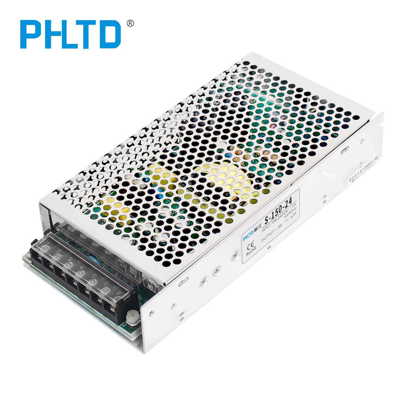 源头工厂跨境鹏汉开关电源盒S-150W-24V6.5A变压器220V转24V直流