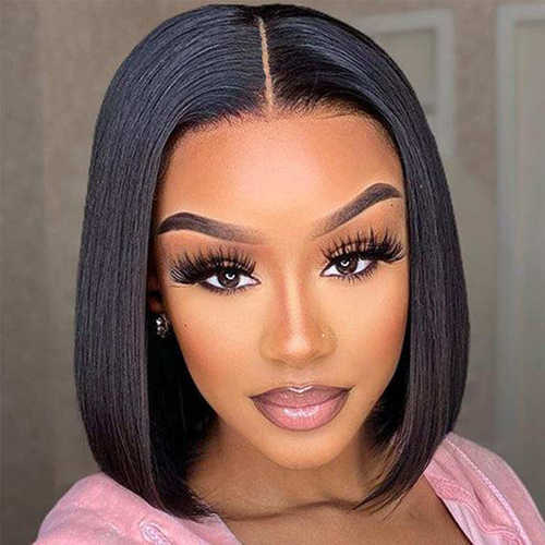 180% Bob frontal wig 真人发humanhairwig前蕾丝真人假发头套