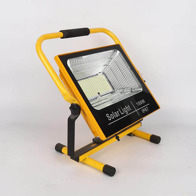 充电投光灯便携式手提应急照明灯户外防水地摊灯LED充电投光灯