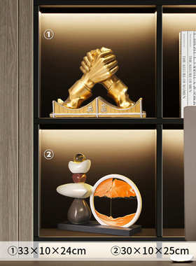 画时来运转装饰品酒柜电视柜摆件流沙奢轻办公玄关桌面客厅感高级