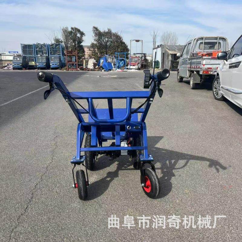 48V锂电动力四轮平板手推车工厂物料搬运新能源节能减排小帮手