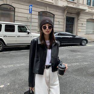 2026年春秋新款皮衣外套女短款韩版宽松复古百搭显瘦机车夹克上衣