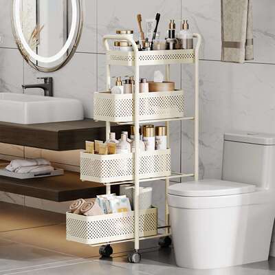 厨房夹缝冰箱置物架物TCJ-2831篮侧收纳子小推车落地多层储架抽拉