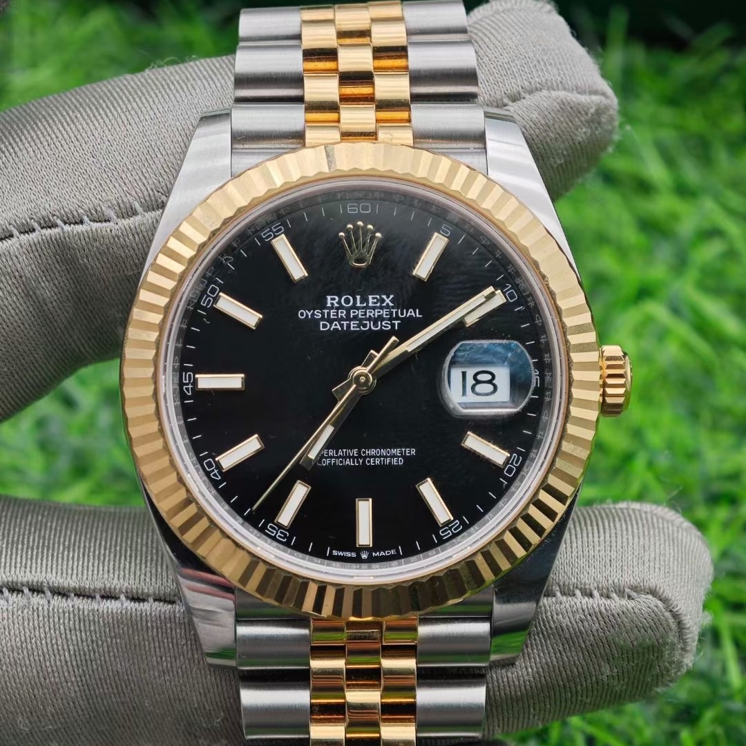 9.8新盒证劳力士m126333-0014间金带自动机械男手表41mm正品二手