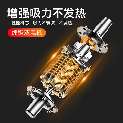 车载吸尘器充气泵四合一汽车打气泵数显120W大功率多功能家车两用