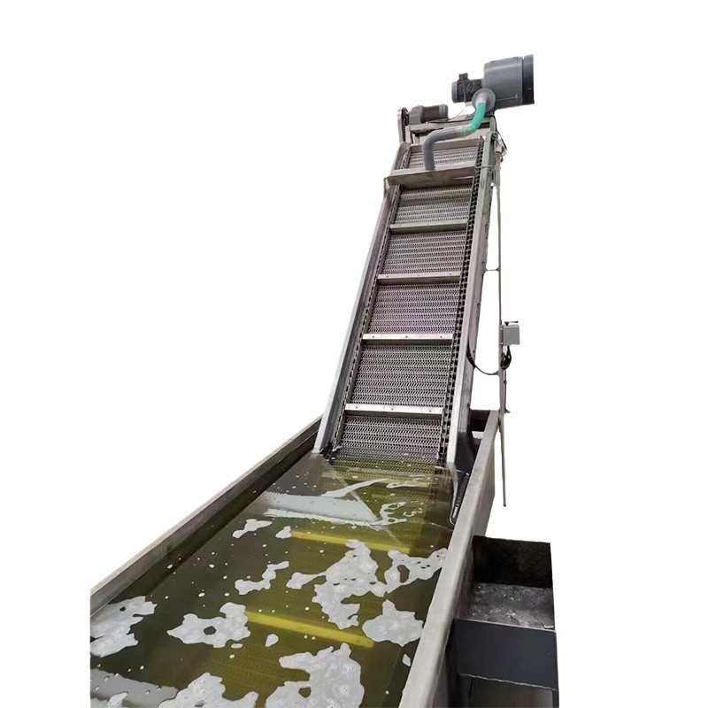 网带提升机生产厂家瓜果蔬菜不锈钢清洗机304不锈钢爬坡式提升机