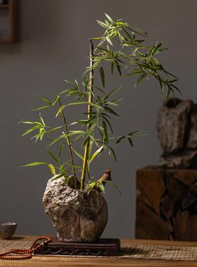 不规器造型彷石头花盆创意桌面装饰则绿BJ23050植花侘寂风覆古花