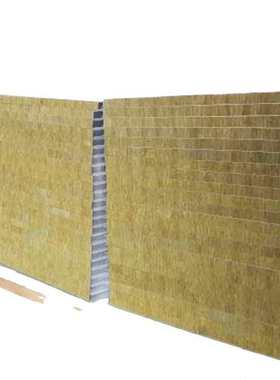 岩棉夹芯彩钢板保温隔热板无尘车间洁净板室内隔墙吊顶施工净化板