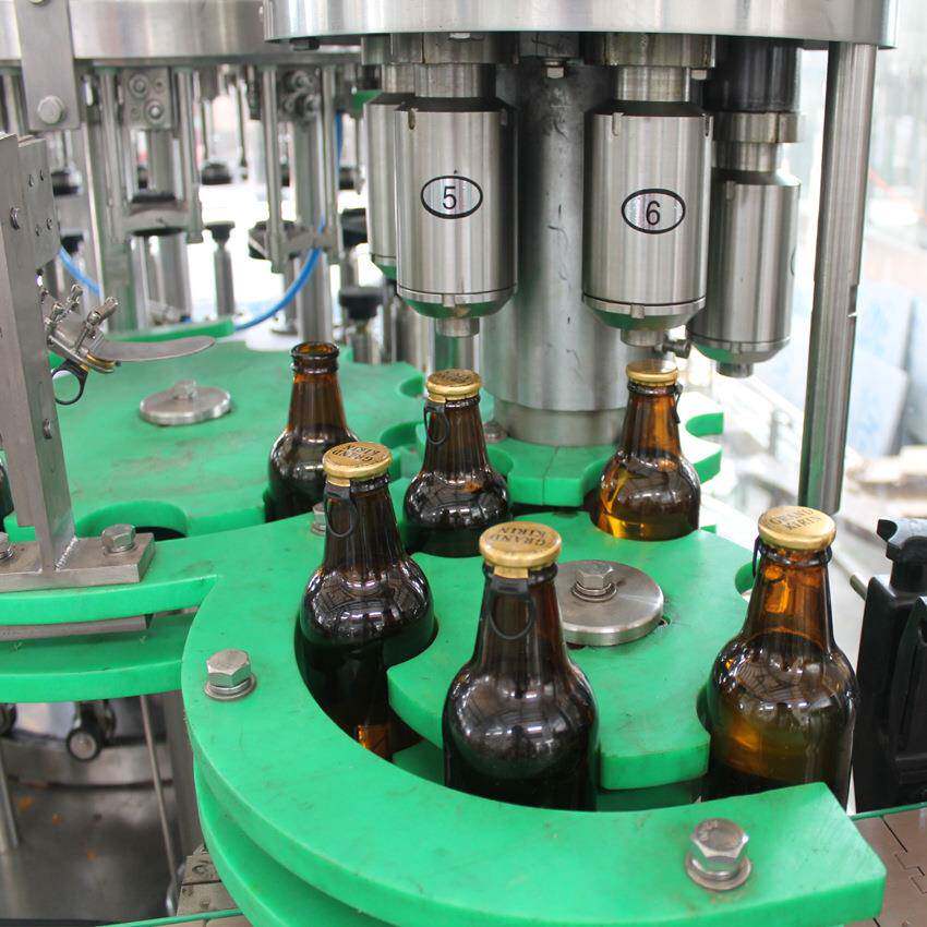 厂家供应3000瓶每小时玻璃瓶拉环盖精酿啤酒冲瓶灌装封口设备