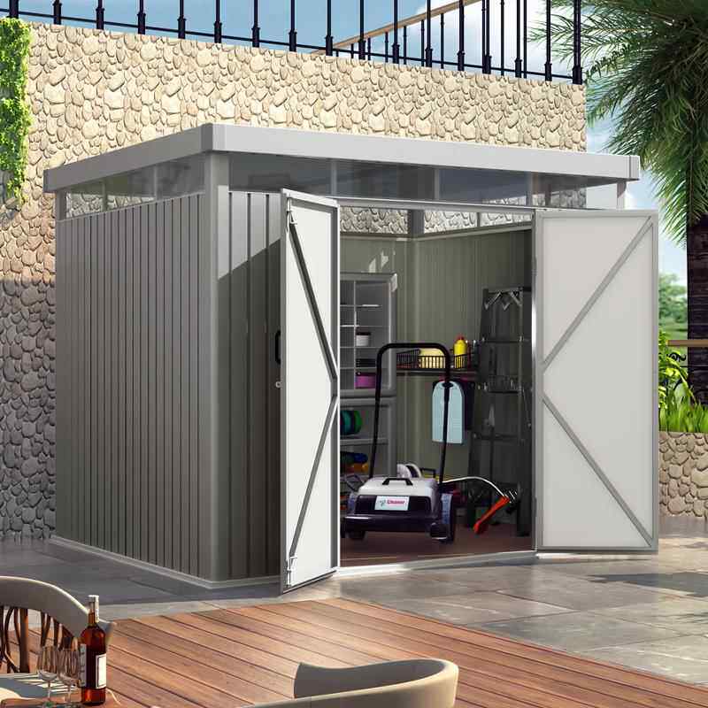 户外庭院工具房院子花园储物房杂物间露台移动组合屋楼顶简易房子