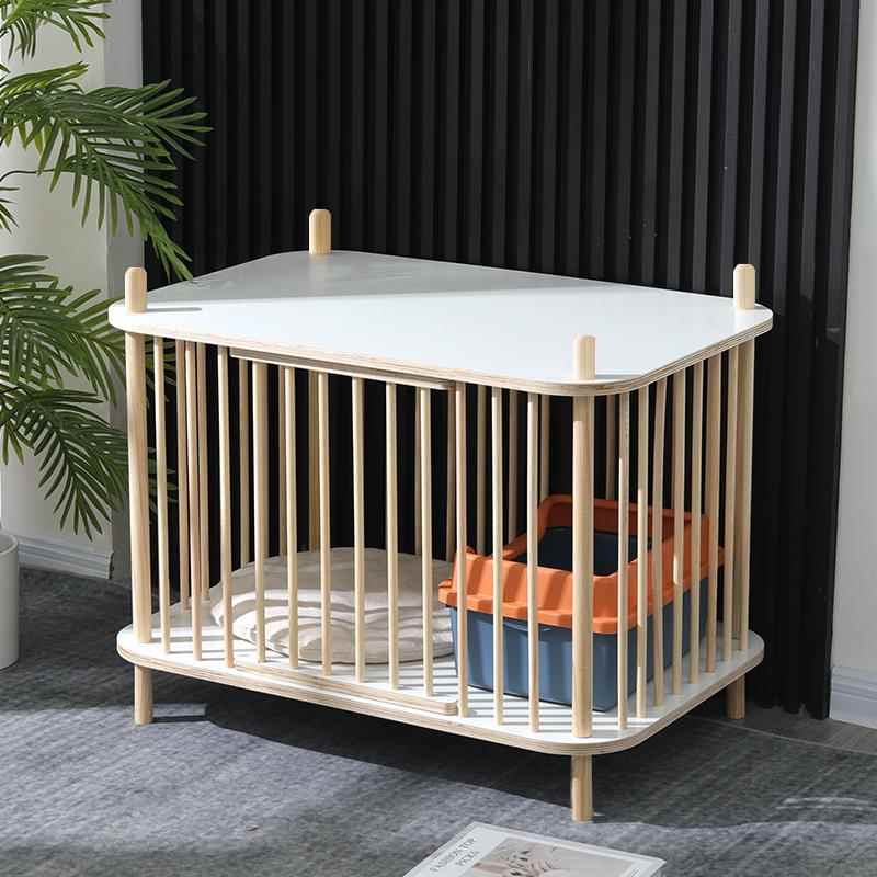 正品实木猫窝两型层子猫墅人猫共用半封笼闭别猫跳台中小猫屋