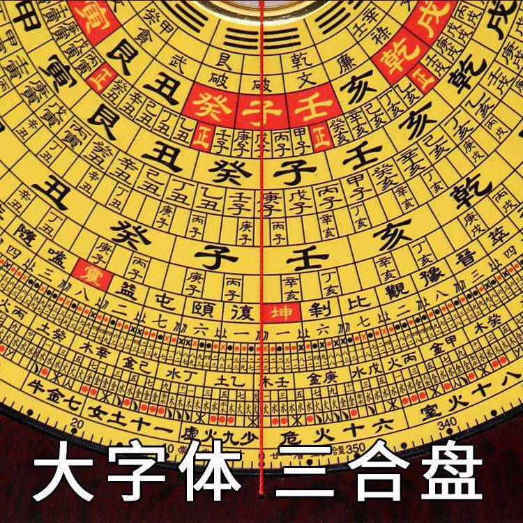新款专业精品崇道堂6寸8寸9寸21层三合盘大字体高精度罗盘罗经仪