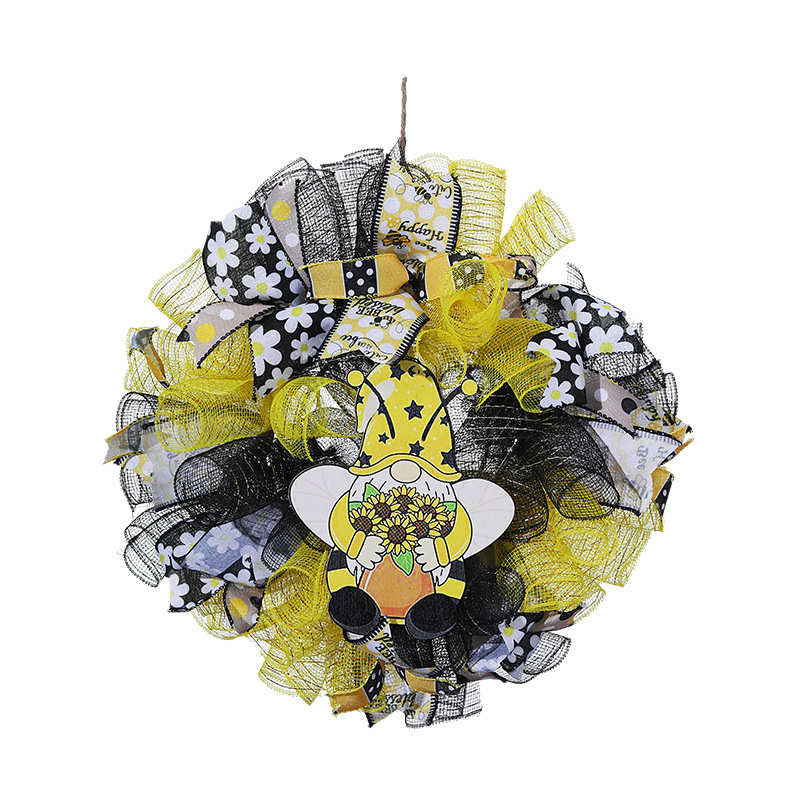 花圈挂件花环家居装饰纵节日道具挂老人鸿蜜蜂蜜蜂门节