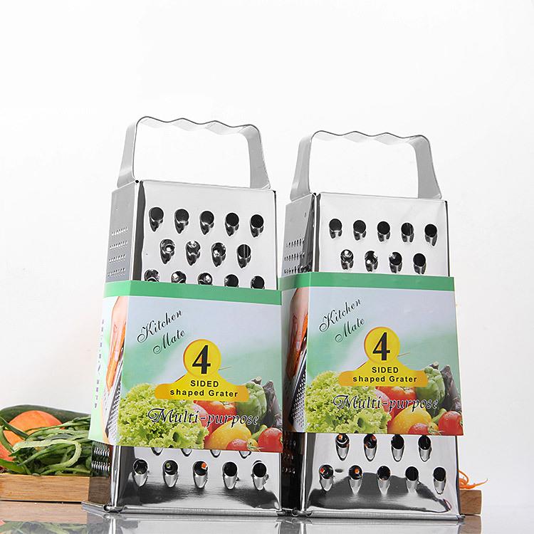 9寸四面钢柄多功能切菜器不锈钢刨丝器切丝切片刀蒜蓉厨房小工具