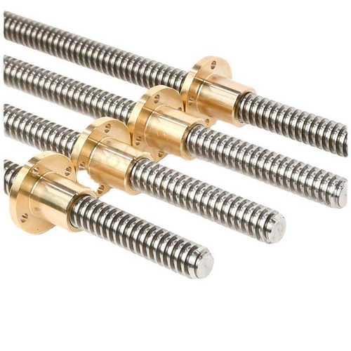 T16不锈钢梯形丝杆 304丝杠 T型牙条 配法兰螺母 直径16mm导程4 8