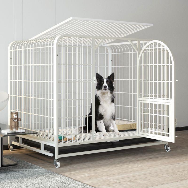 狗笼子室内大型犬中型加粗方管厕所边牧家用六面金毛拉布拉多笼子